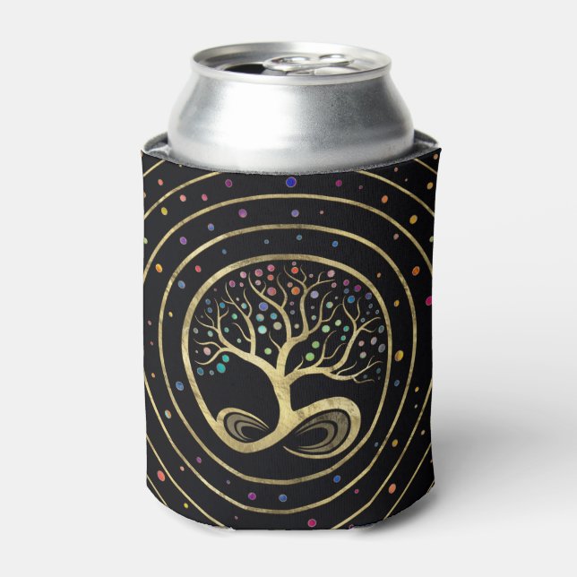 Enfriador De Latas Árbol de vida - Espiral infinita (Lata Anverso)