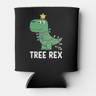 Enfriador De Latas Árbol Divertido Rex Navidad Dinosaurio Fiesta Pun