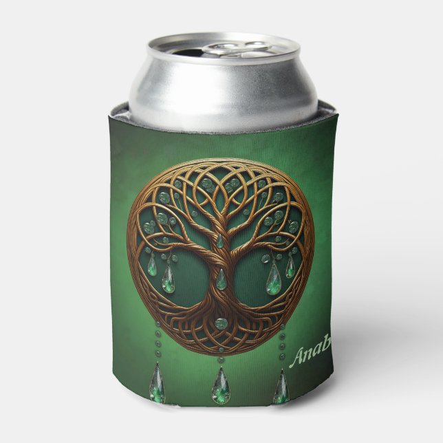 Enfriador De Latas Árbol estilizado de vida (Lata Anverso)