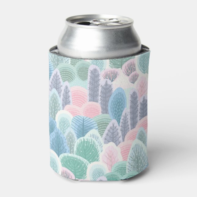 Enfriador De Latas Árboles de invierno artísticos modernos (Lata Anverso)