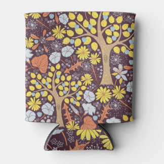 Enfriador De Latas Árboles de jardín, floral, patrón de manzana