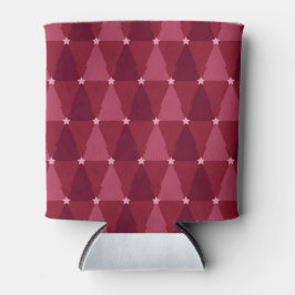 ENFRIADOR DE LATAS ÁRBOLES Y ESTRELLAS DE NAVIDAD ROJO Y ROJO