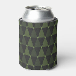 ENFRIADOR DE LATAS ÁRBOLES Y ESTRELLAS DE NAVIDAD VERDE OSCURO