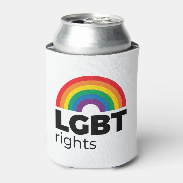 Enfriador De Latas Arcoiris de derechos LGBT (Lata Anverso)