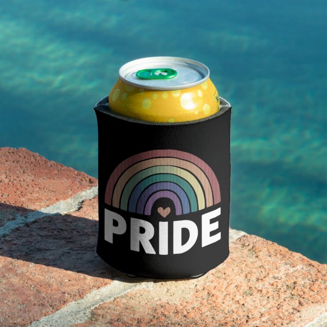 Enfriador De Latas Arcoiris del Orgullo Gay LGBT divertido de lesbian (Piscina in situ)