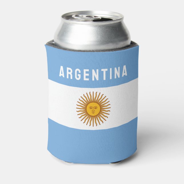 Enfriador De Latas Argentina Bandera Sudamericana Buenos Aires (Reverso de la lata)