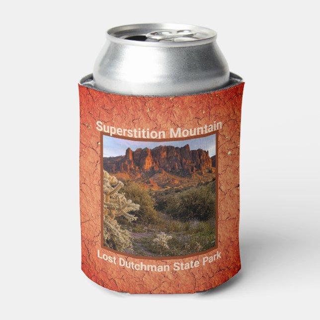 Enfriador De Latas Arizona Superstition Mountain Cactus Terracotta (Lata Anverso)