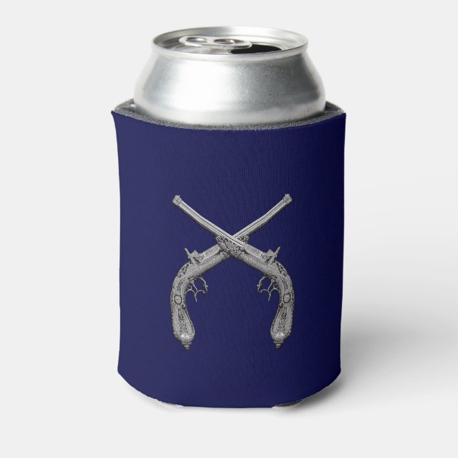 Enfriador De Latas Armada de Pistolas Cruzadas (Reverso de la lata)