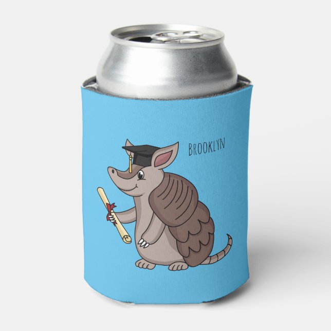 Enfriador De Latas Armadillo cúbico con personalizado de tapón de gra (Lata Anverso)