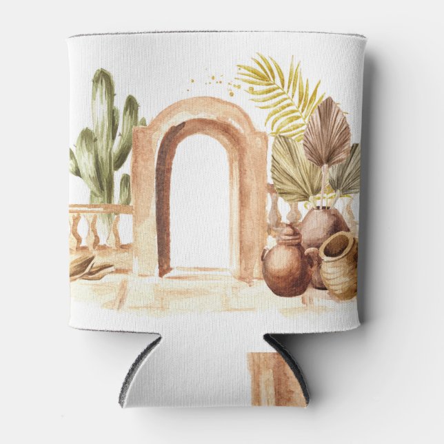 Enfriador De Latas Arquitectura mediterránea: iluminación acuarela (Anverso)