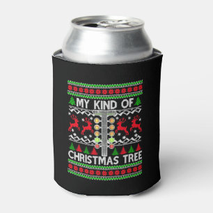 Enfriador De Latas Arrastrar Carreras Árbol de Navidad Ugly Xmas Swea