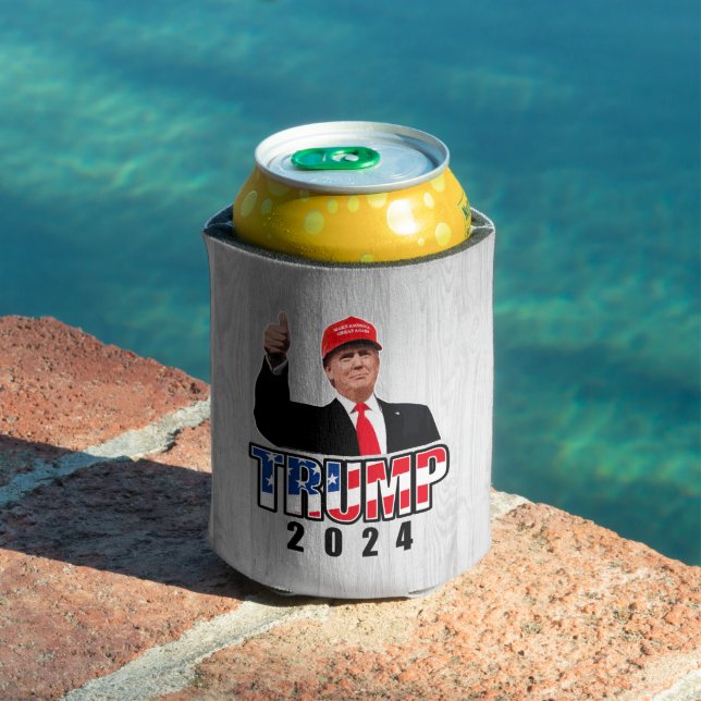Enfriador De Latas Arriba, Donald Trump 2024 (Piscina in situ)
