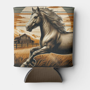 Enfriador De Latas Arroz/caballo vintage/occidente