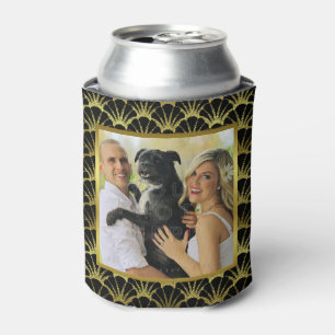 Enfriador De Latas Art Deco Black Gold Shells 2 fotos de la familia d