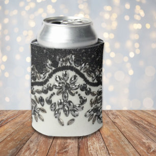 Enfriador De Latas Art Deco Glamorosa Moda Vintage Blanco Negro