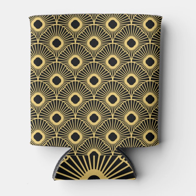 Enfriador De Latas Art Deco: Patrón sin foco (Anverso)