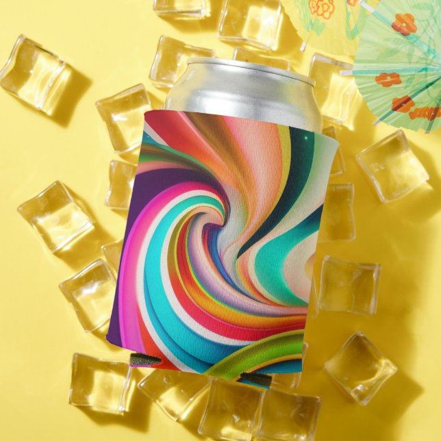 Enfriador De Latas Arte abstracto de Bonnaroo (Verano in situ)