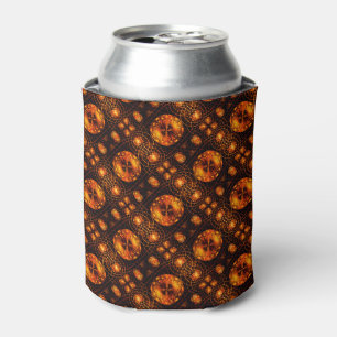 Enfriador De Latas Arte abstracto elegante boho moderno dorado Patrón