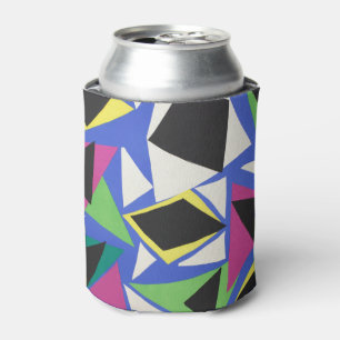 Enfriador De Latas Arte abstracto geométrico azul recortado de Matiss
