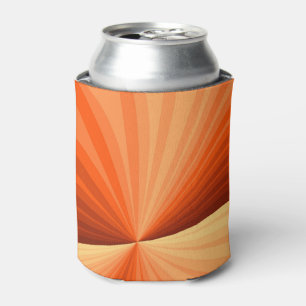 Enfriador De Latas Arte abstracto moderno naranja rojo vainilla fract