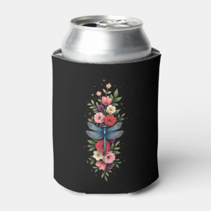 Enfriador De Latas Arte de Acuarela de Libélula Hermosa Amante de Ins