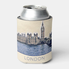 Enfriador De Latas Arte de Big Ben London Watercolor