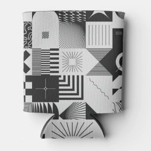 Enfriador De Latas Arte de Brutalismo: Patrones Geométricos Vintage