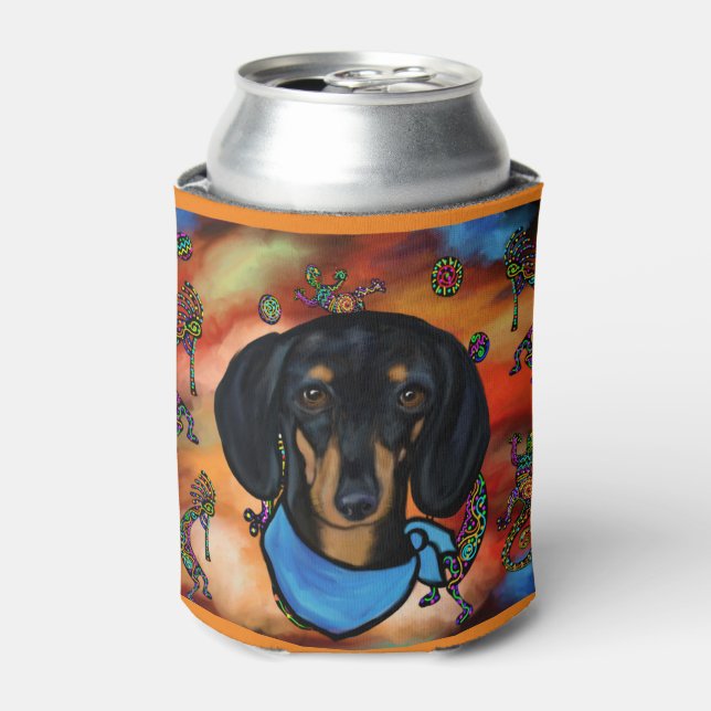 Enfriador De Latas arte de doxie en el suroeste (Lata Anverso)