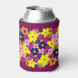 Enfriador De Latas Arte de flores luminosas abstractas