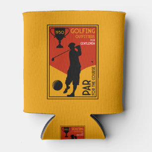 Enfriador De Latas Arte de golf clásico de los años 1930