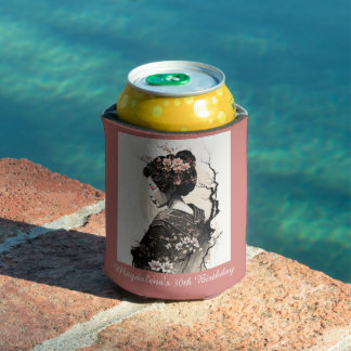 Enfriador De Latas Arte de lavado de tinta Geisha japonesa - Cumpleañ