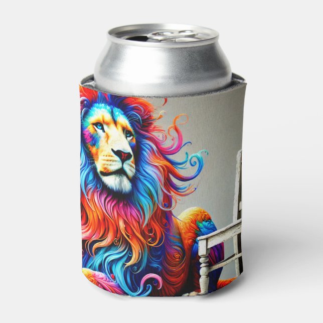 Enfriador De Latas Arte de león (Lata Anverso)
