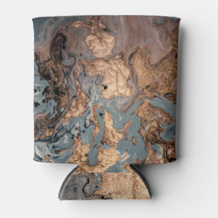 Enfriador De Latas Arte de lujo oriental, diseño giratorio dorado.