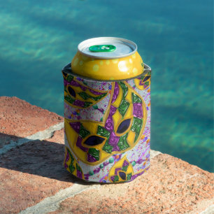 Enfriador De Latas Arte de Mardi Gras