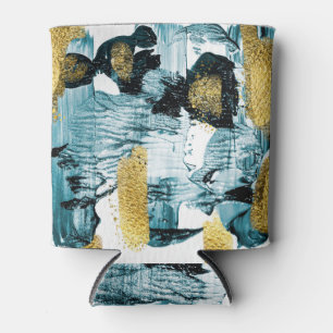 Enfriador De Latas Arte de oro, abstracción multicolor a la moda