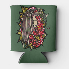 Enfriador De Latas Arte Dragón de Roses Rojos