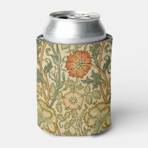 Enfriador De Latas Arte floral de borde de rosa rosa William Morris