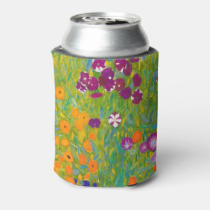 Enfriador De Latas Arte floral de jardín de cottage vintage de Gustav