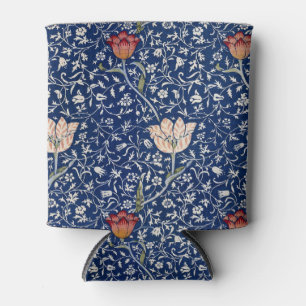 Enfriador De Latas Arte floral de tulipán azul de William Morris Medw