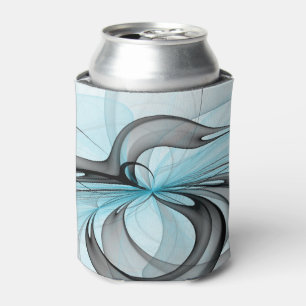 Enfriador De Latas Arte fractal moderno gris antracita abstracto