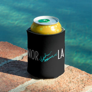 Enfriador De Latas Arte Gráfico de la Orilla Cian del Lago Norris Ten