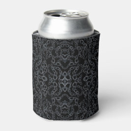 Enfriador De Latas Arte gris en negro de imagen espejada abstracta en