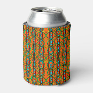 Enfriador De Latas Arte lineal simétrico al estilo del suroeste retor
