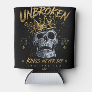 Enfriador De Latas Arte Motivacional Edgy Corona del Rey Calavera Ind