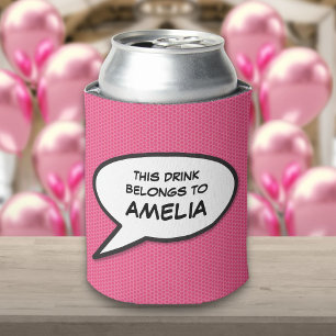 Enfriador De Latas Arte Pop Personalizado Burbuja de Diálogo de Cómic