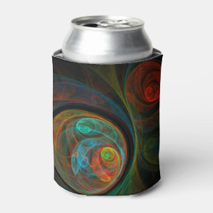 Enfriador De Latas Arte resumido azul de renacimiento