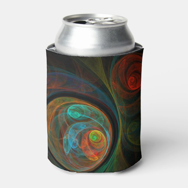 Enfriador De Latas Arte resumido azul de renacimiento (Lata Anverso)