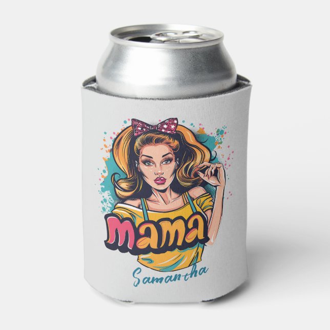 Enfriador De Latas Arte Retro Mama Pop Personalizado (10) (Lata Anverso)