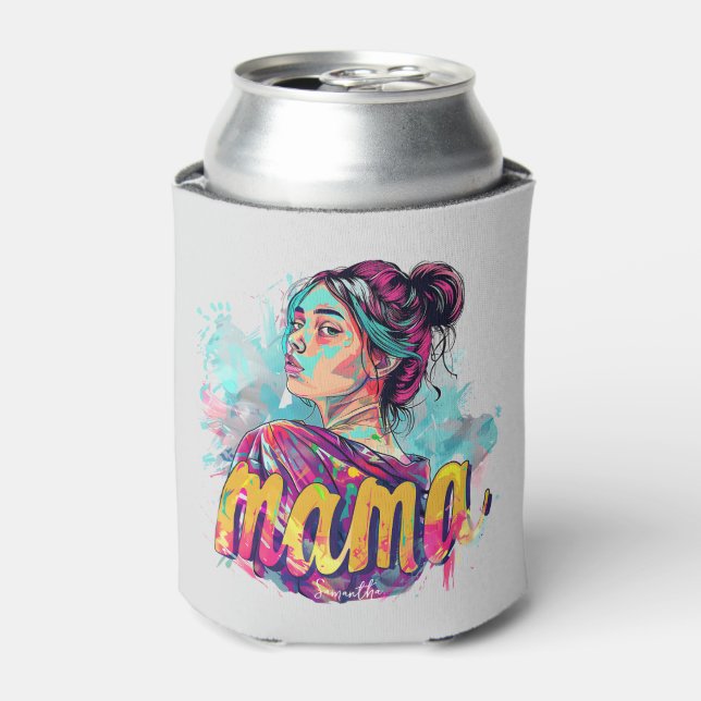 Enfriador De Latas Arte Retro Mama Pop Personalizado (13) (Lata Anverso)