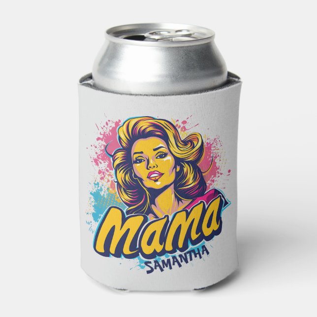 Enfriador De Latas Arte Retro Mama Pop Personalizado (14) (Lata Anverso)